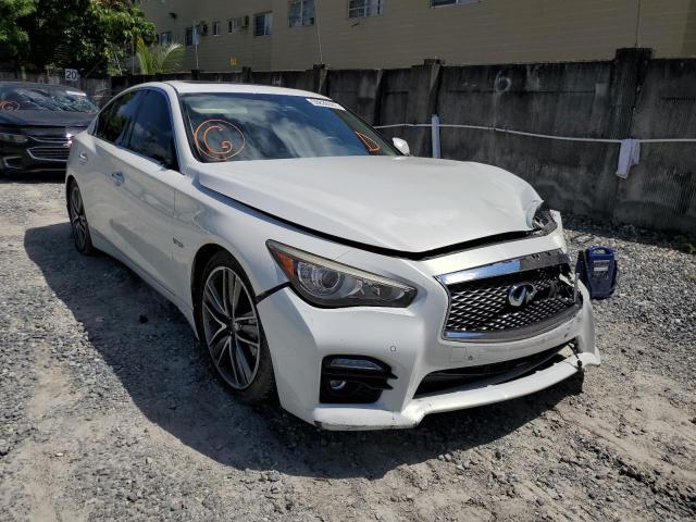 JN1AV7AP7EM691721 - 2014 INFINITI Q50 HYBRID WHITE photo 1