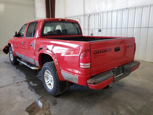 1B7GG2AN41S122723 - 2001 DODGE DAKOTA QUA RED photo 3