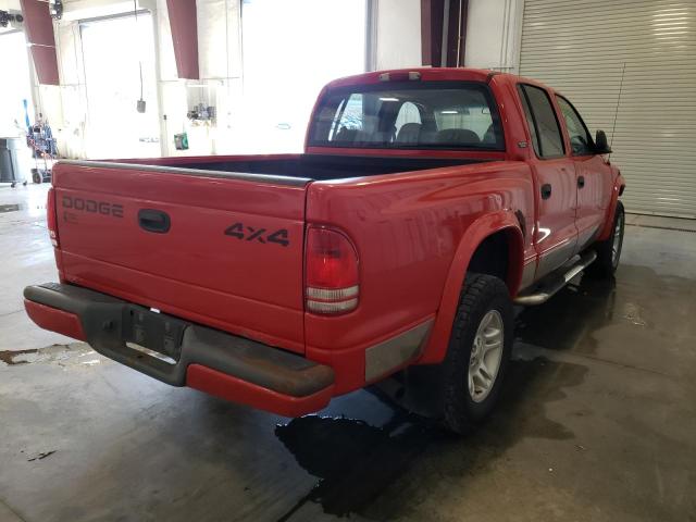 1B7GG2AN41S122723 - 2001 DODGE DAKOTA QUA RED photo 4