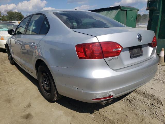 3VW1K7AJ8EM411937 - 2014 VOLKSWAGEN JETTA BASE SILVER photo 3