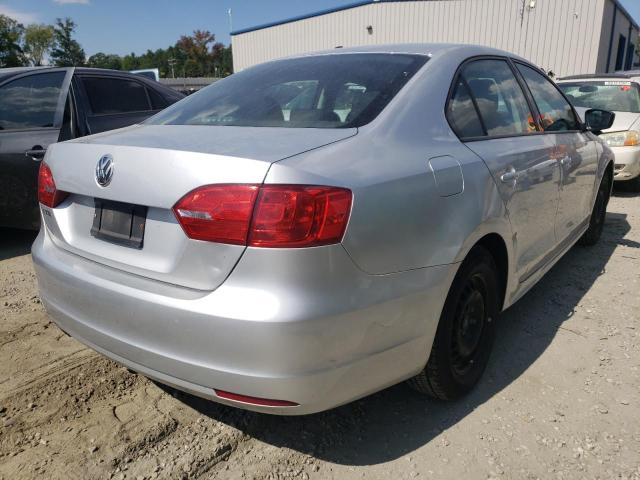 3VW1K7AJ8EM411937 - 2014 VOLKSWAGEN JETTA BASE SILVER photo 4