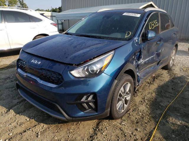 KNDCB3LC3N5527457 - 2022 KIA NIRO LX BLUE photo 2