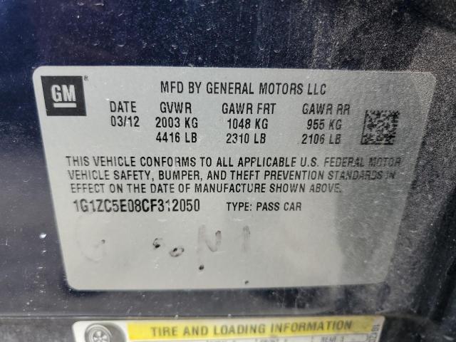 1G1ZC5E08CF312050 - 2012 CHEVROLET MALIBU 1LT BLUE photo 10