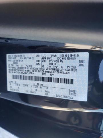 5LMCJ2C91JUL11889 - 2018 LINCOLN MKC SELECT 黑色 照片 10