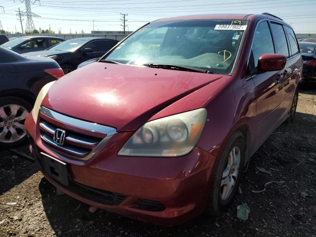 5FNRL38796B012286 - 2006 HONDA ODYSSEY EX BURGUNDY photo 2