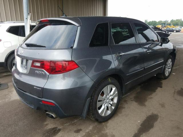 5J8TB1H25AA008627 - 2010 ACURA RDX GRAY photo 4