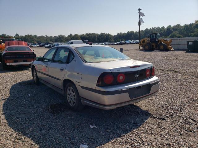 2G1WF55E459190529 - 2005 CHEVROLET IMPALA SILVER photo 3