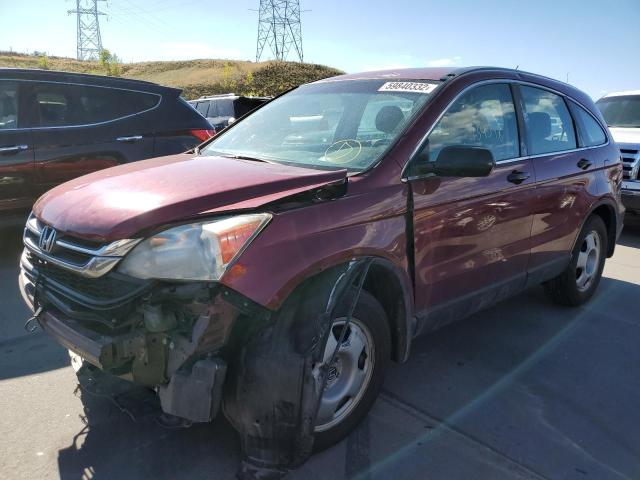 5J6RE4H33BL038722 - 2011 HONDA CR-V LX BURGUNDY photo 2