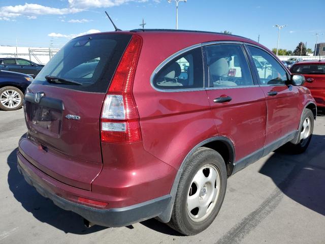 5J6RE4H33BL038722 - 2011 HONDA CR-V LX BURGUNDY photo 4