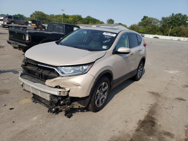 5J6RW2H87JL008263 - 2018 HONDA CR-V EXL BEIGE photo 2