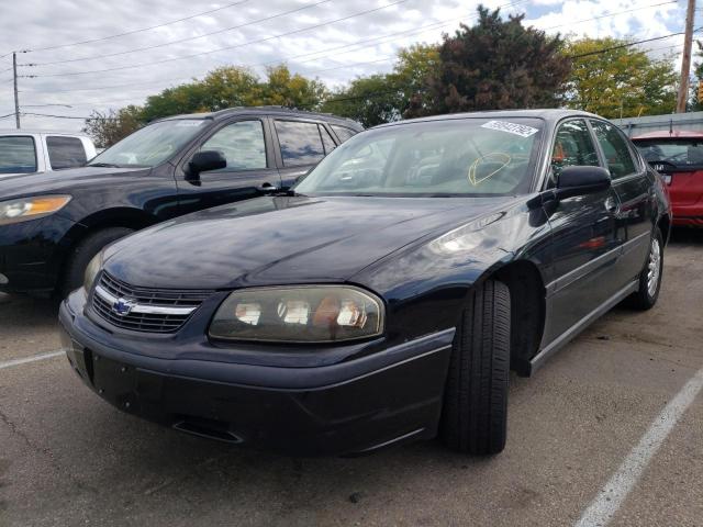 2G1WF52E829391687 - 2002 CHEVROLET IMPALA BLACK photo 2