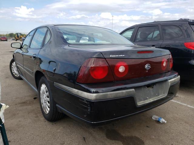 2G1WF52E829391687 - 2002 CHEVROLET IMPALA BLACK photo 3