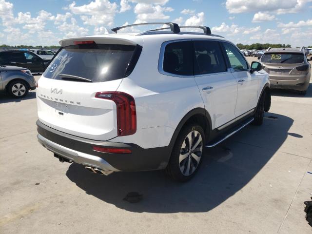 5XYP64HC5NG279837 - 2022 KIA TELLURIDE WHITE photo 4