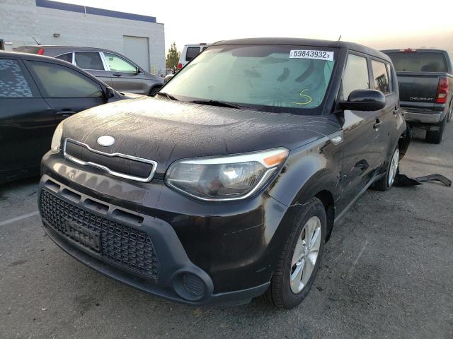 KNDJN2A25E7073851 - 2014 KIA SOUL BLACK photo 2