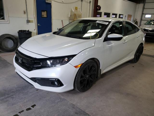 19XFC2F89KE002222 - 2019 HONDA CIVIC SPOR WHITE photo 2