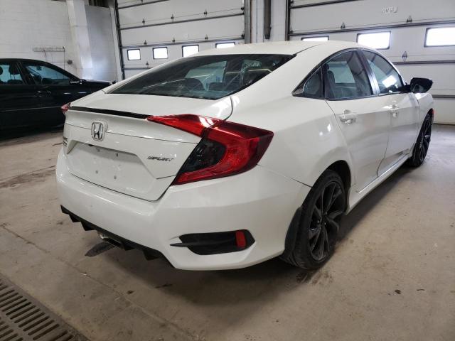 19XFC2F89KE002222 - 2019 HONDA CIVIC SPOR WHITE photo 4