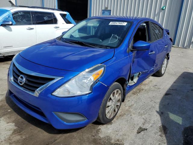 3N1CN7AP9FL919870 - 2015 NISSAN VERSA S BLUE photo 2