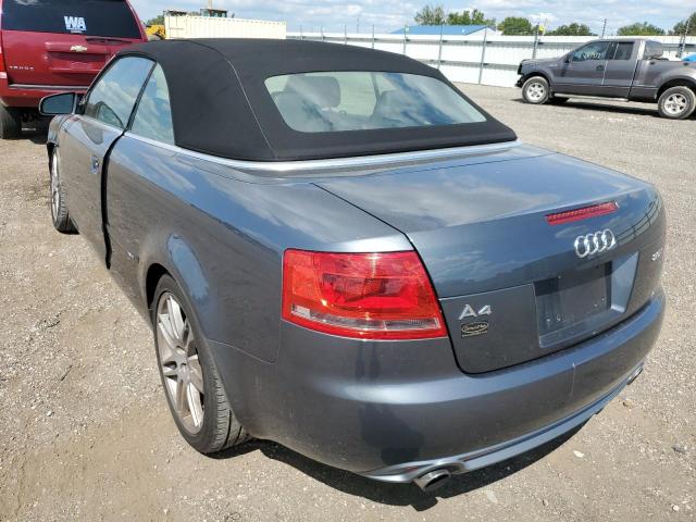 WAUAF48HX9K008187 - 2009 AUDI A4 2.0T CA CHARCOAL photo 3