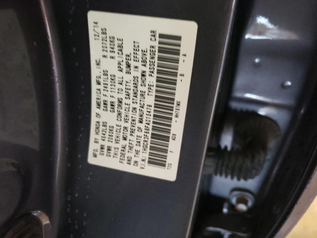 1HGCR3F88FA015478 - 2015 HONDA ACCORD EXL GRAY photo 10