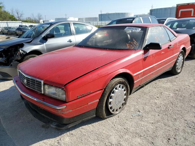 1G6VS3399PU128643 - 1993 CADILLAC ALLANTE RED photo 2