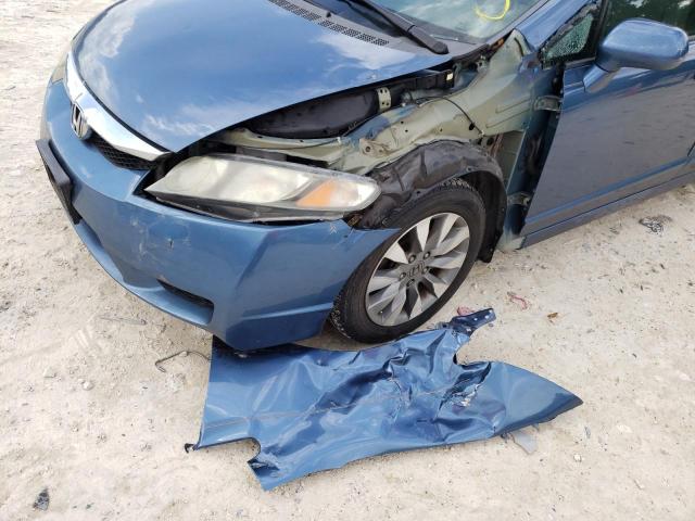 2HGFA16929H356463 - 2009 HONDA CIVIC EXL Mavi foto 9