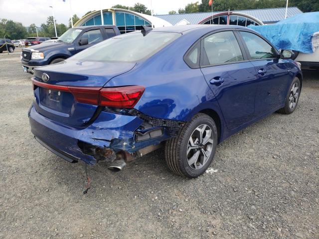 3KPF24AD0KE044684 - 2019 KIA FORTE FE BLUE photo 4