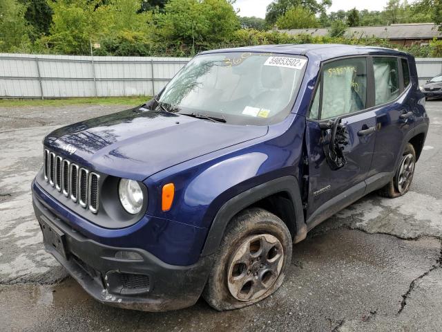 ZACCJBAW8GPC57677 - 2016 JEEP RENEGADE S BLUE photo 2