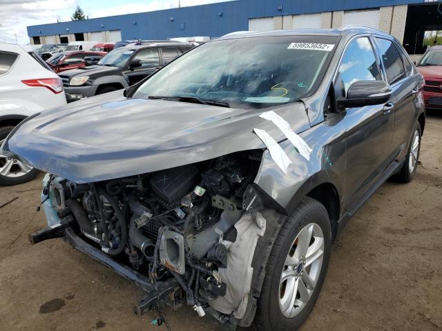 2FMPK4J93KBB60769 - 2019 FORD EDGE SEL GRAY photo 2