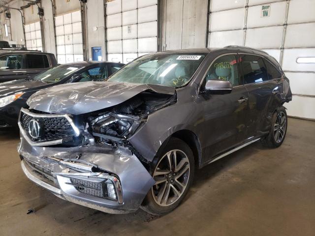 5FRYD4H81HB014591 - 2017 ACURA MDX ADVANC CHARCOAL photo 2