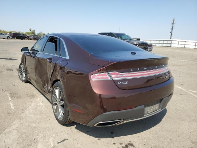 3LN6L5LU8KR608490 - 2019 LINCOLN MKZ RESERV BURGUNDY photo 3