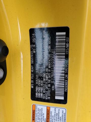 JF1ZNAA11F9706541 - 2015 TOYOTA SCION FR-S YELLOW photo 10