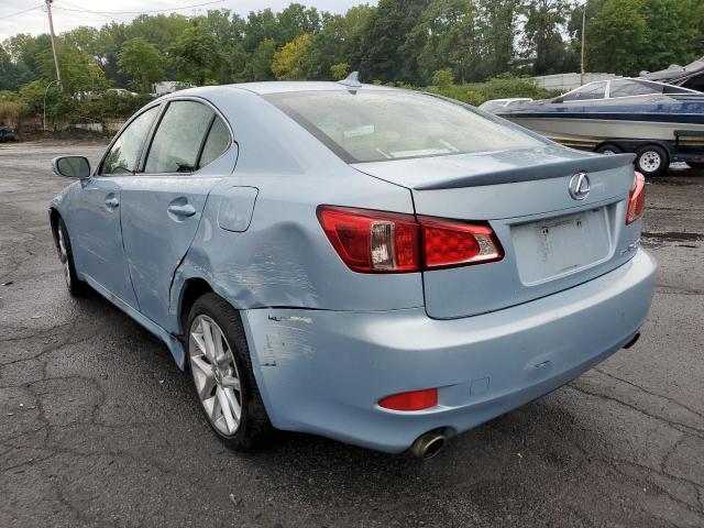 JTHCF5C28C5054237 - 2012 LEXUS IS 250 BLUE photo 3