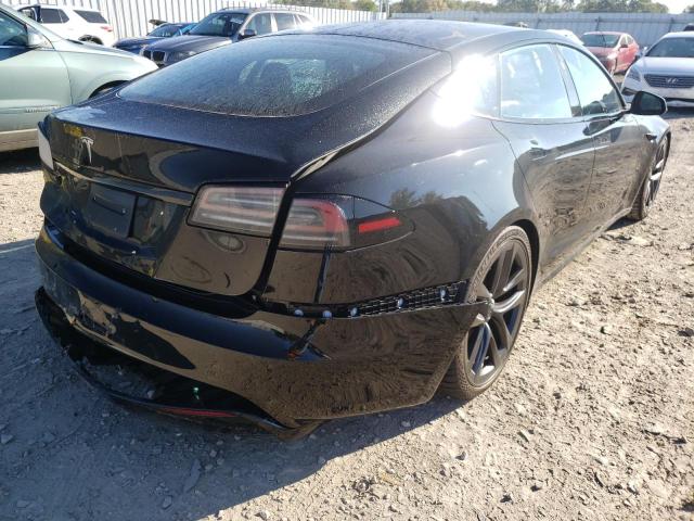 5YJSA1E52NF477036 - 2022 TESLA MODEL S Սև լուսանկար 4