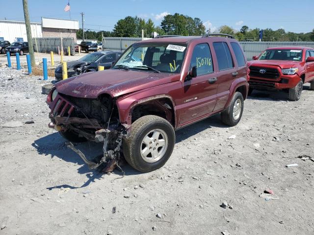 1J4GK58K52W267527 - 2002 JEEP LIBERTY LI MAROON photo 2