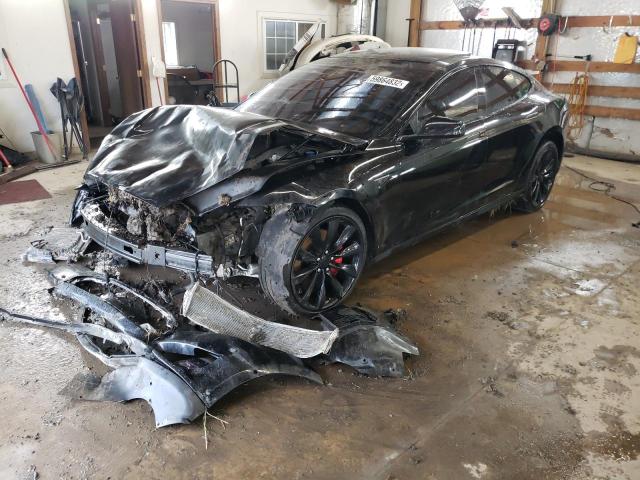 5YJSA1E47GF127525 - 2016 TESLA MODEL S Սև լուսանկար 2