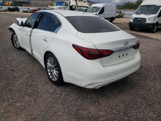 JN1EV7AP9KM512575 - 2019 INFINITI Q50 LUXE WHITE photo 3