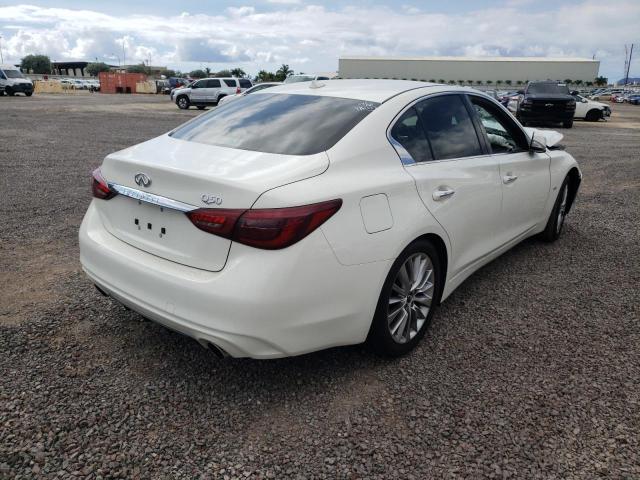 JN1EV7AP9KM512575 - 2019 INFINITI Q50 LUXE WHITE photo 4