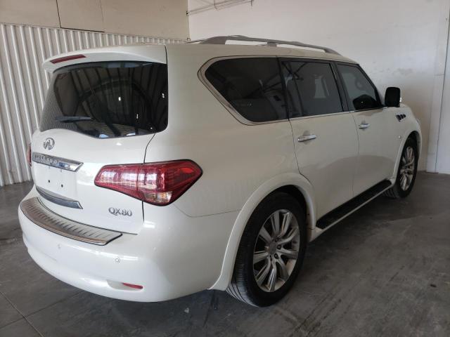 JN8AZ2NC4E9350845 - 2014 INFINITI QX80 WHITE photo 4