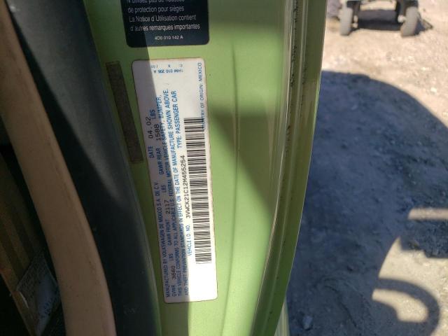 3VWCK21C12M455254 - 2002 VOLKSWAGEN NEW BEETLE 绿色 照片 10