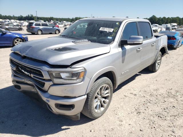 1C6RREJT4KN738481 - 2019 RAM 1500 LARAM SILVER photo 2