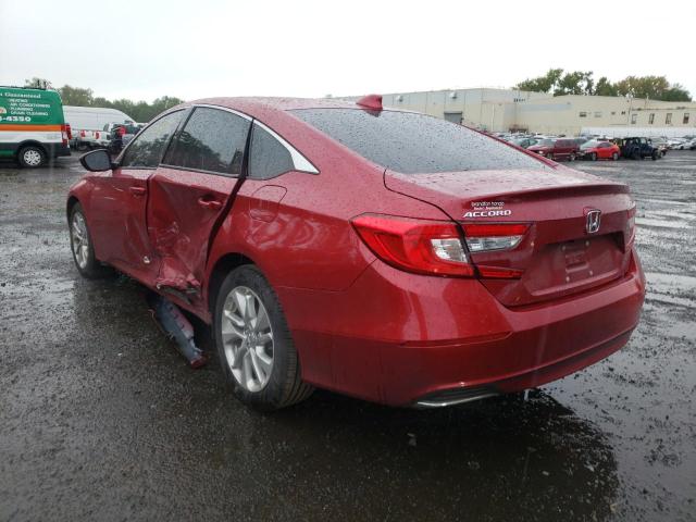 1HGCV1F13KA014235 - 2019 HONDA ACCORD LX RED photo 3