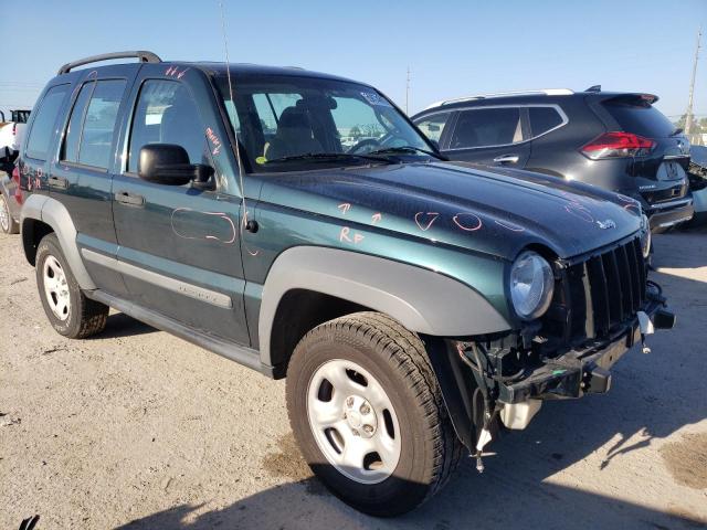 1J4GL48K75W578985 - 2005 JEEP LIBERTY SP GREEN photo 1