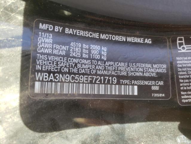 WBA3N9C59EF721719 - 2014 BMW 428 XI BLACK photo 10