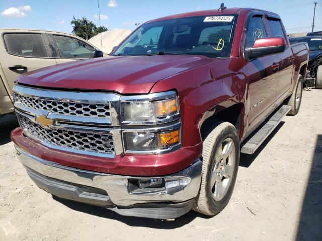 3GCPCREC2FG409876 - 2015 CHEVROLET SILVERADO BURGUNDY photo 2