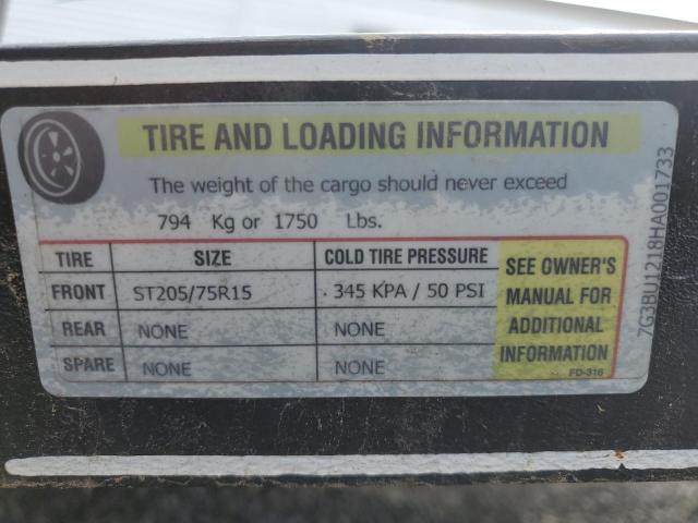 7G3BU1218HA001733 - 2000 TRAIL KING UTILITY TR BLACK photo 10