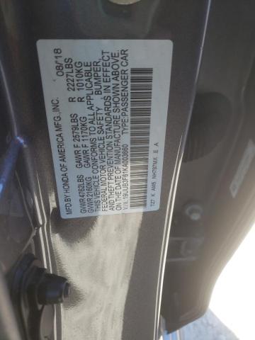 19UUB3F61KA003660 - 2019 ACURA TLX TECHNO GRAY photo 10