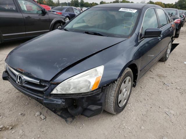 1HGCM55487A025549 - 2007 HONDA ACCORD LX BLUE photo 2