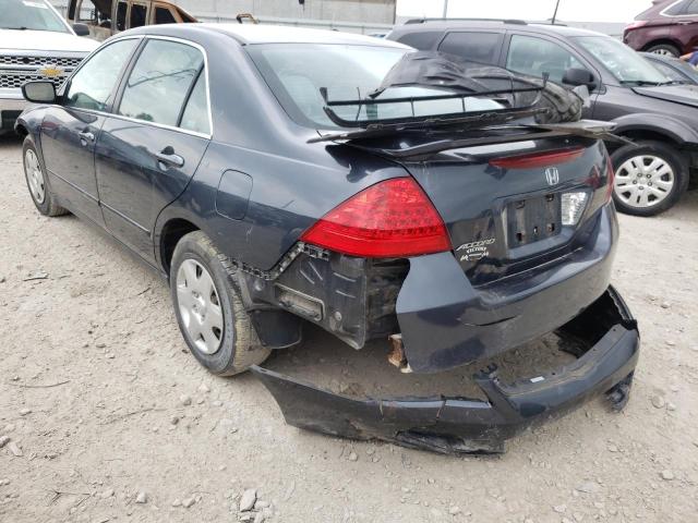 1HGCM55487A025549 - 2007 HONDA ACCORD LX BLUE photo 3