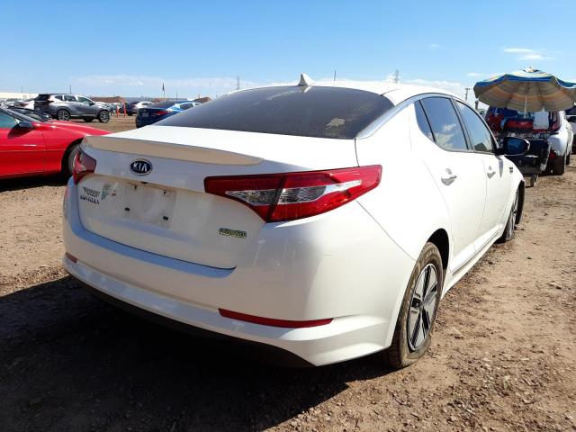 KNAGM4AD1C5012187 - 2012 KIA OPTIMA HYB WHITE photo 4