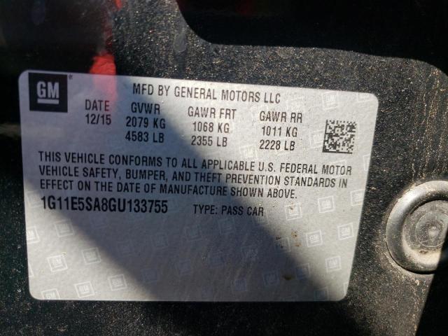 1G11E5SA8GU133755 - 2016 CHEVROLET MALIBU LIM 黑色 照片 10